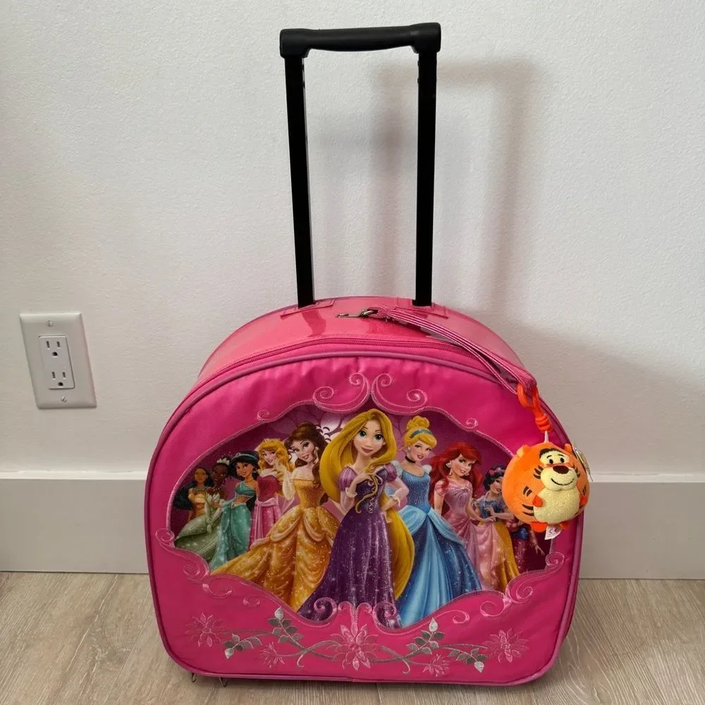 Disney Store Disney Princess Rolling Luggage/Carry-on Suitcase Extending Handle